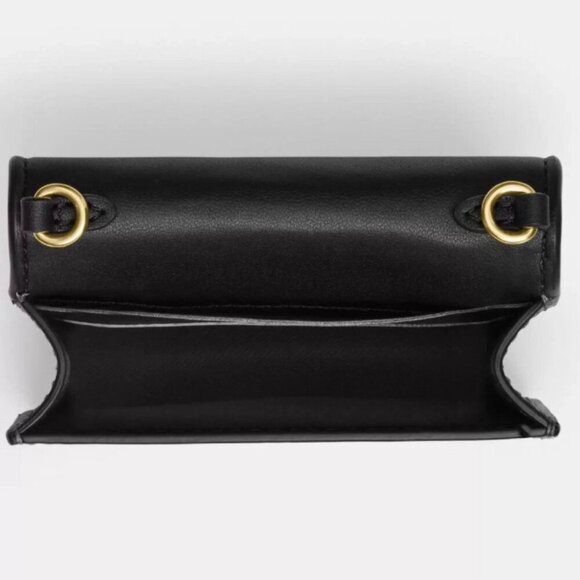 Coach CX151 Mini Wallet On Chain Crossbody Leopard Print Coated Canvas w/ Origin - Picture 9 of 11